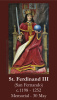 St. Ferdinand III Prayer Card